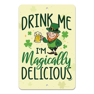 Drink Me I'm Magically Delicious 8" x 12" Metal Sign
