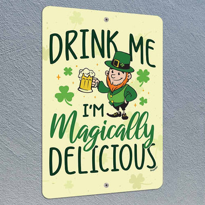 Drink Me I'm Magically Delicious 8" x 12" Metal Sign