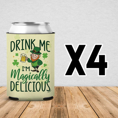 Drink Me I'm Magically Delicious Can Cooler Sleeve 4 Pack