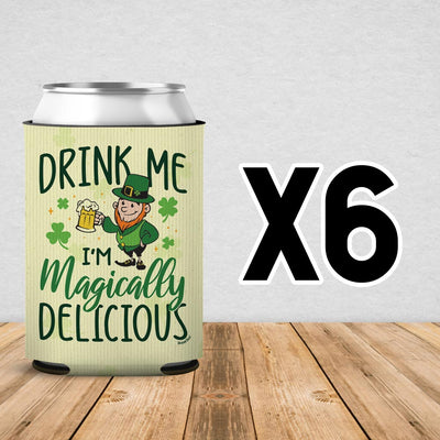 Drink Me I'm Magically Delicious Can Cooler Sleeve 6 Pack