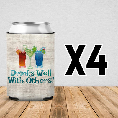 Drinks Well With Others Can Cooler Sleeve 4 Pack