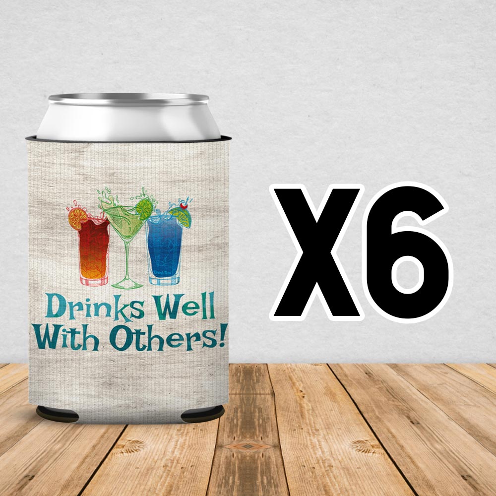 Drinks Well With Others Can Cooler Sleeve 6 Pack