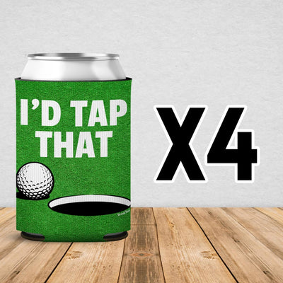 I'd Tap That Golf Can Cooler Sleeve 4 Pack