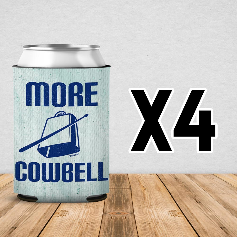 More Cowbell Can Cooler Sleeve 4 Pack