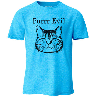 Purr Evil Heather T-Shirt Heather Sapphire