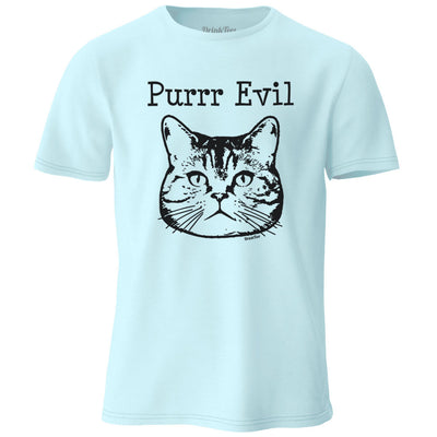 Purr Evil T-Shirt Chambray Light Blue