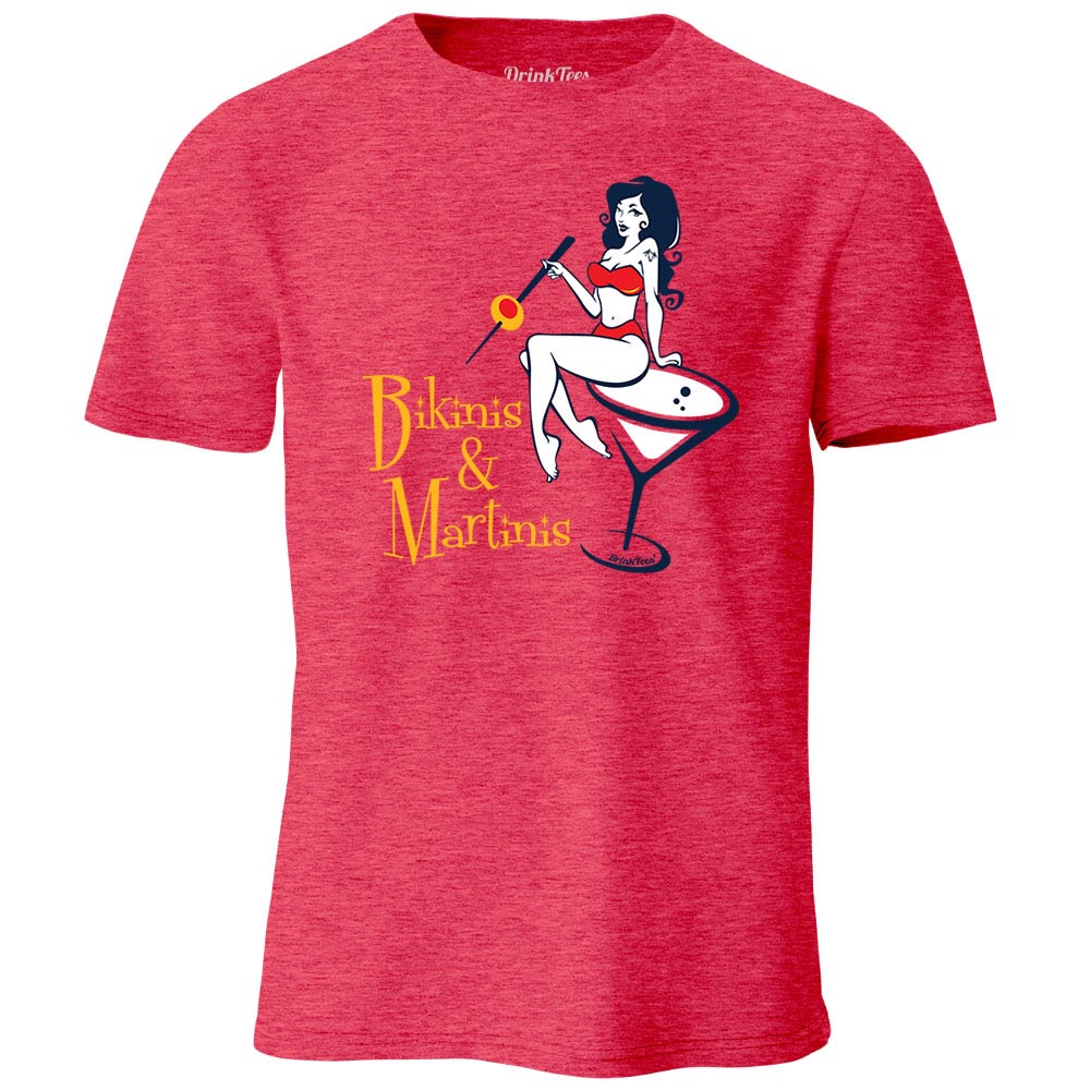 Bikinis & Martinis Heather T-Shirt