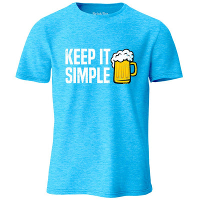 Keep it Simple Beer Heather T-Shirt blue