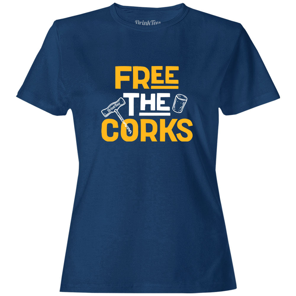 Women's Free The Corks Wine T-Shirt