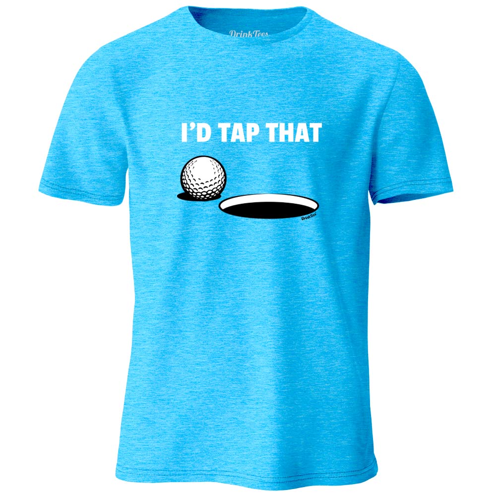 I'd Tap That Golf T-Shirt Heather Sapphire 