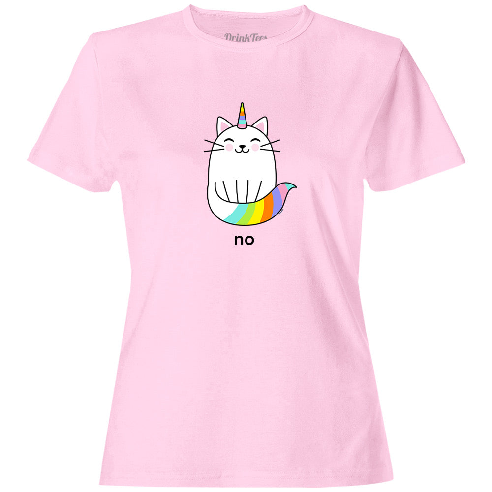 Women's Unicorn Kitty Says No T-Shirt