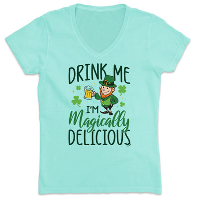 Women's Drink Me I'm Magically Delicious V-Neck T-Shirt