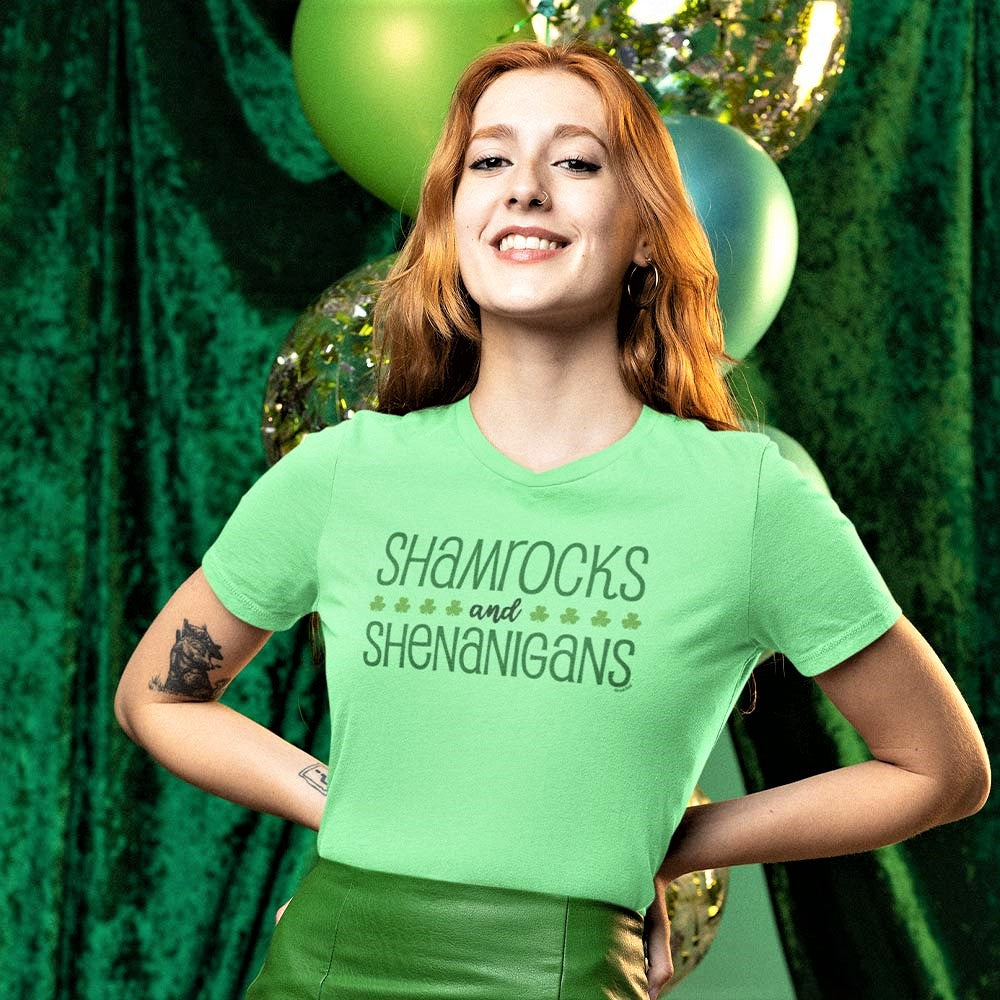 Women's Shamrocks and Shenanigans St. Patrick's Day T-Shirt